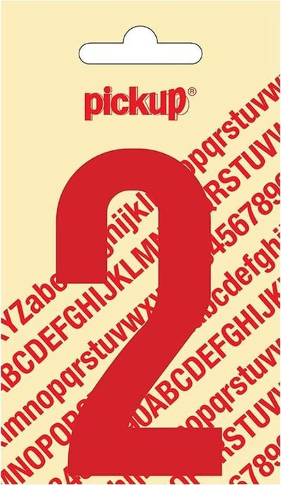 Pickup plakcijfer Nobel 90 mm rood 2 - 310220902