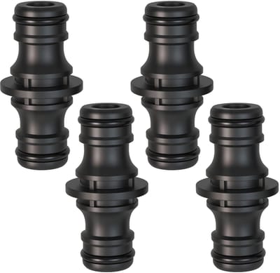 Dailygoods- Slangkoppeling 1/2-inch - Slangconnector - Set van 4 - Duurzaam - Corrosiebestendig - Eenvoudige aansluiting