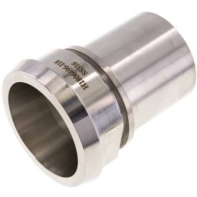Din 11851 Melkkoppeling 86mm Laspuntstuk 2 1/2" (63mm) Slangpilaar RVS Veiligheidskraag