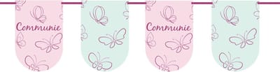 Folat - Vlaggenlijn Communie Roze/Mint groen (6 meter) - communie versiering - communie