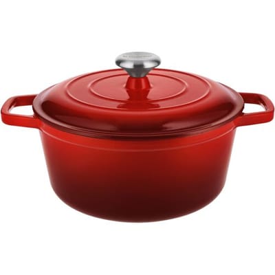 SILVERCREST Gietijzeren pan, Ø26 cm (Rood)