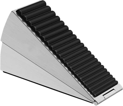 Deurstopper - Zilver - 75 mm - Verstelbare Rubber Deurwig - Voor Binnengebruik