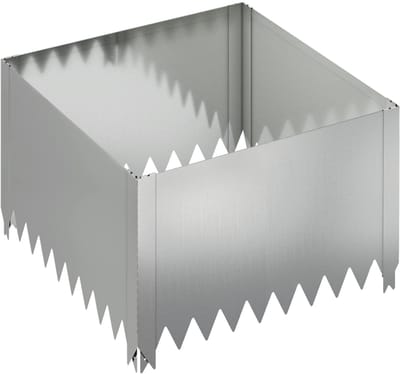 vidaXL - Gazonrand - 60 - x - 60 - x - 35 - cm - Staal - Zilverkleurig