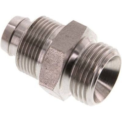 12x10 & G3/8'' RVS 1.4571 Rechte Opsteekkoppeling Buitendraad