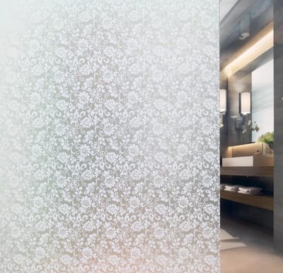 Raamfolie statisch-anti inkijk- baroc wit 45cm x 2 meter