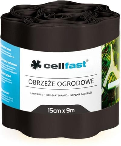 Cellfast  - Tuinhekken - Tuin golvende rand 15cm x 9m - Zwart