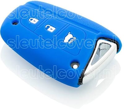 Autosleutel Hoesje geschikt voor Hyundai - SleutelCover - Silicone Autosleutel Cover - Sleutelhoesje Blauw