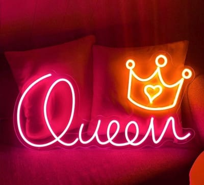 Queen Neon Led wandlamp - prinses - cadeau - verjaardag - sfeerlicht - wanddecoratie