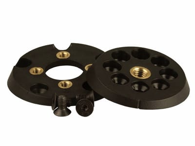 SOTECH tafelpootgarnituur TWIST'N TURN voor meubelpoten tot Ø 60 mm met M10 schroefdraad, unieke kantelfunctie in vijf standen: 0°, 5,5°, 10,5°, 13,5° en 15°