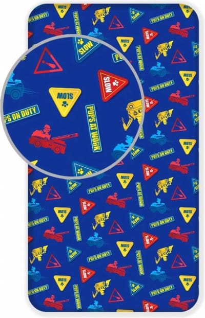 Paw Patrol Hoeslaken Verkeer - 100% katoen - 90x200+25cm