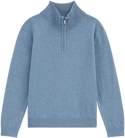 WE Fashion Jongens gebreide trui met quarter-zip