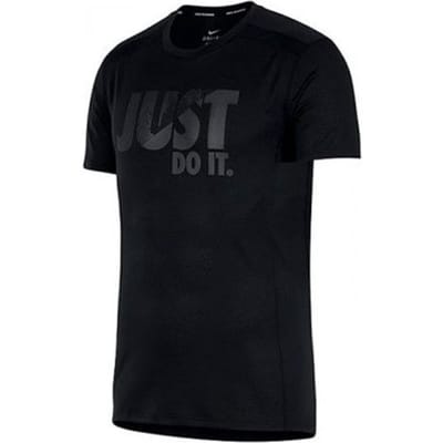 T-shirt de sport à col rond avec imprimé alphabet Nike pour homme Hauts Noir AH2258-010 L black