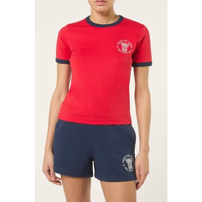 FILA Marlia Regular Graphic Ringer T-shirt True Red Taglia: XS | Maglie Sportivi Outlet | Donna | Rosso