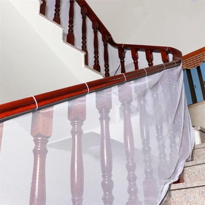 Veiligheidsnet voor kinderen - Baby trapleuning net - Kinderveiligheid thuis - Duurzaam weerbestendig gaas - 300 x 80 cm - Transparant
