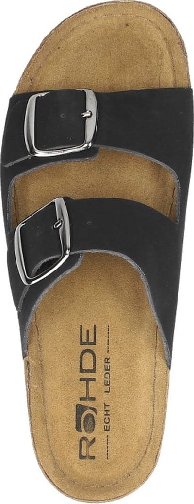 Rohde 5856 - Volwassenen Dames slippers - Kleur: Zwart - Maat: 36