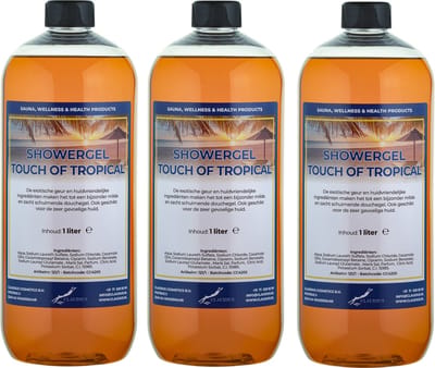 Douchegel Touch of Tropical 1 liter - set van 3 stuks - Showergel