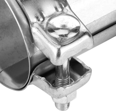 Dailygoody - Verzinkt Stalen Dubbele Uitlaatpijp Verbinder Klem - Universele Buis Reparatie - 76 mm - Roestvrij Staal - Duurzaam en Betrouwbaar - Gesc..