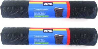 Vero Containerzakken - 20x stuk - vuilniszakken - 240 liter - gerecycled kunststof