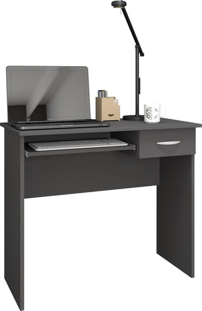 Houten bureau computerbureau toetsenbordlade bureau Arusa