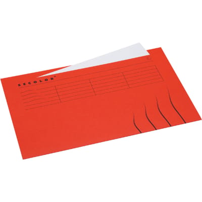 Vouwmap Secolor met tabrand Folio 100% gerecycled karton 250gr rood