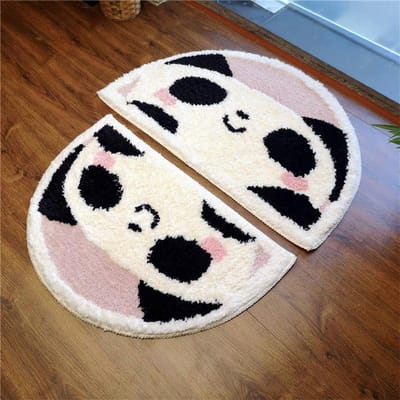 Imitatie Kasjmier Vloermat Ins Bloemen Huis Halfronde Badkamer Antislip Mat Badkamer Absorberende en Vuile Voetenmat 40 * 60cm