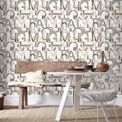 Behang - Letters - vervaagde teksten - Tienerkamer - Kinderbehang - 0,53 x 10,05 M – Urban Friends & Coffee
