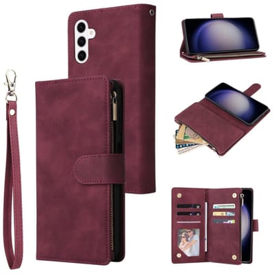 Boek-Cover Portemonne Etui Hoes geschikt voor Samsung Galaxy S26 Wijn-Rood