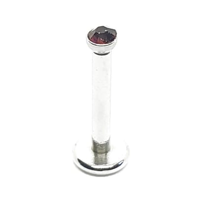Zilver Met Steentje - Tragus / Labret Piercing