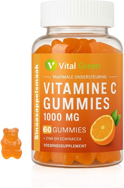 Vital Green Vitamine C Gummies - 1000 mg Vitamine C - Met Zink & Echinacea - 60 gummies