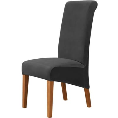 XL Grote Maat Slee Rug Stoelhoes Eetkamer Luxe Fluweel Sofa Stoelhoes Keuken Bureau Stoelhoezen Verstelbaar 1pc