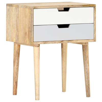 vidaXL - Nachtkastje - 47x35x59 - cm - massief - mangohout
