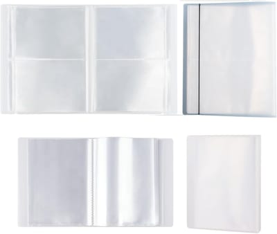 Set van 2 Doorzichtige Sticker Foto-opslagalbums en Organisatoren voor Postkaarten, Stickers en Stempels (5 x 6,4 inch, 8,1 x 11 x 1,3 inch)