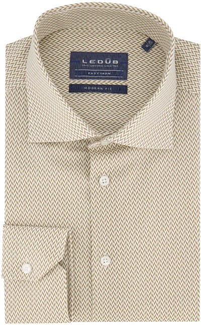 Ledub business overhemd beige