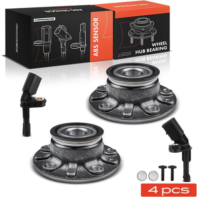 Frankberg 2x ABS Sensor+2x Wielnaaf Set Achter voor VW