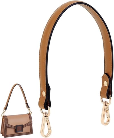 18 Inch Leren Tasriem voor Dames, Vervangende Handtasriem met Gouden Gespen, Ideaal voor DIY Handtas en Schoudertas Reparatie