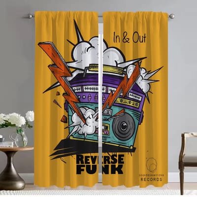 Film Moderne Woonkamer Gordijnen voor Camera Afscheiding Halloween Decoratie Shades Raamgordijn Home Interieur Gordijnen Keuken W50xH70cmx2pcs-CL black