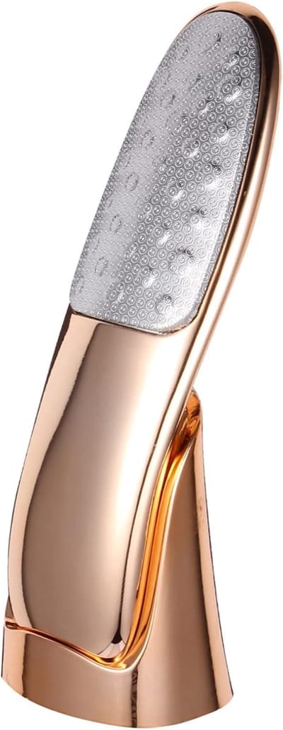Voetvijl Met Houder - Voetverzorger Eelt - Professionele Pedicure - Dubbelzijdig Ontwerp - 16.5 cm - Zilver