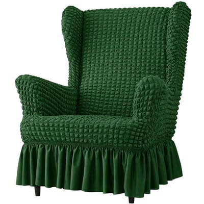 1 STK Elastische Effen Kleur Oorfauteuilhoezen Stretch Seersucker Fauteuilhoes Enkele Relax Oorfauteuil Bankhoes Meubelbeschermer