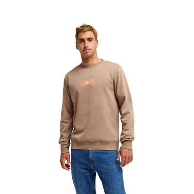 Quiksilver True Crew Sweatshirt Bruin L Man