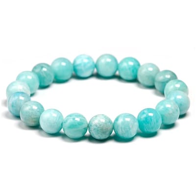 Bixorp Gems Amazoniet Edelstenen Armband - AAA Quality 8mm Kralen - Hoge kwaliteit Kralenarmband met 100% echte Amazoniet - 18cm