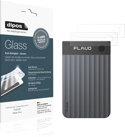 dipos – 2x Matte Pantserfolie geschikt voor PLAUD Note Pro | 9H Screenprotector