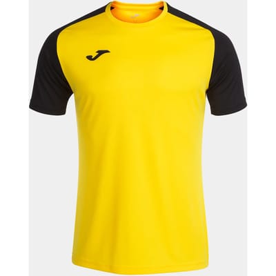 Joma Academy IV Shirt Korte Mouw Kinderen - Geel / Zwart | Maat: 96-104