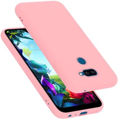 Cadorabo Hoesje geschikt voor LG K40S in LIQUID ROZE - Beschermhoes gemaakt van flexibel TPU silicone Case Cover
