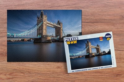 Puzzel De Tower Bridge van Londen in het zonlicht - Legpuzzel - Puzzel 1000 stukjes volwassenen