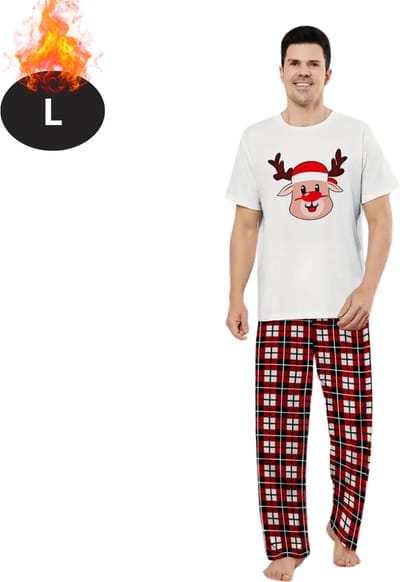 Bovista Kerst Pyjama - Heren - Kerstpyjama - Mannen - Slaapkleding Volwassenen - Set - Broek - Shirt - Christmas - Maat L