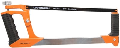 Vanquish IJzerzaag 300 mm – professionele metaalzaag met metalen Frame, Verstelbare Hoek (45º & 90º), Bimetaalblad 12" (24 TPI) & Ergonomische Rubberhandgreep