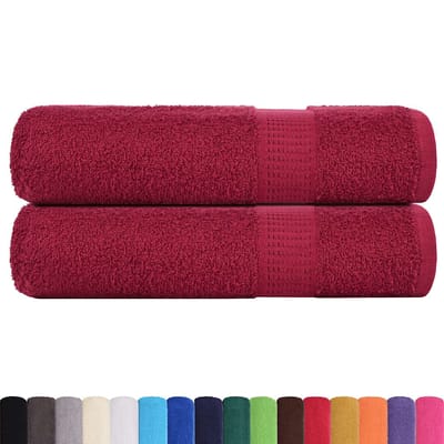 vidaXL - Handdoeken - FROGN - 2 - st - 50x100 - cm - 360 - g/m² - bordeaux