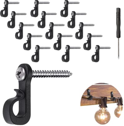 Dailygoods- Haak Set 20 Stuks - Q-Hanger Haken - Schroevendraaier - Roestbestendig - Voor Binnen/Buiten - Eenvoudige Installatie - Ophanghaak