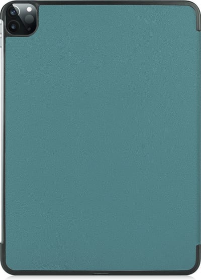 Hoes - Geschikt voor Apple iPad Pro (2022) - 11 inch - 4e generatie - Dun & Stevig - Trifold Bookcase - Hard Cover - Hardcover Book Case - Tablet Hoesje - Donkergroen