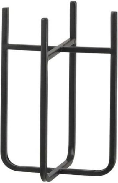 Mica Decorations - bloempot plantenstandaard - verhoger - zwart - H25 x B14 cm